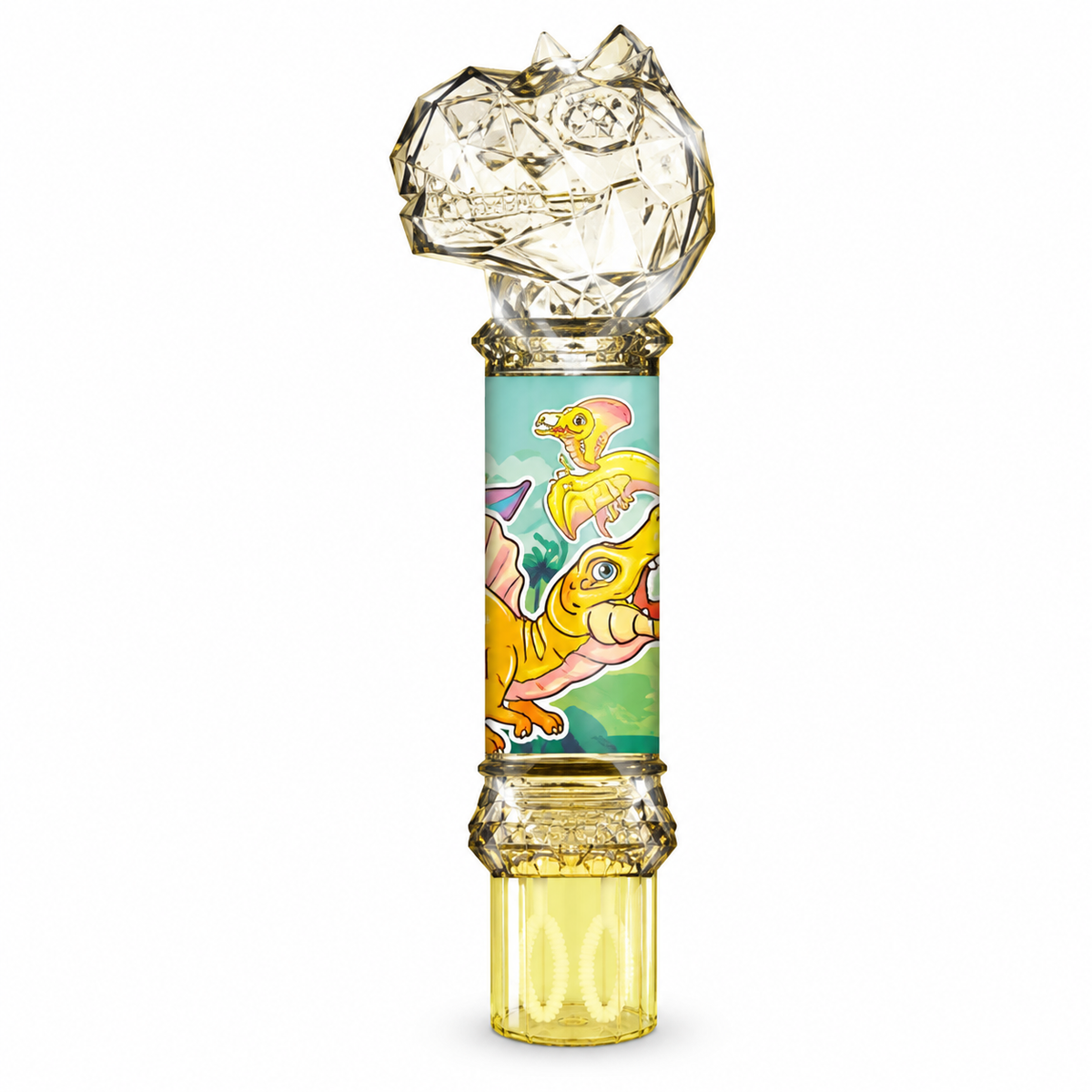 Dinosaur Crystal-Top Bubble Wand Toy - Gold | GP-7
