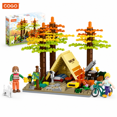 COGO Outdoor Camping Building Block Set - 473 Pieces - Autumn Forest Design | 2802