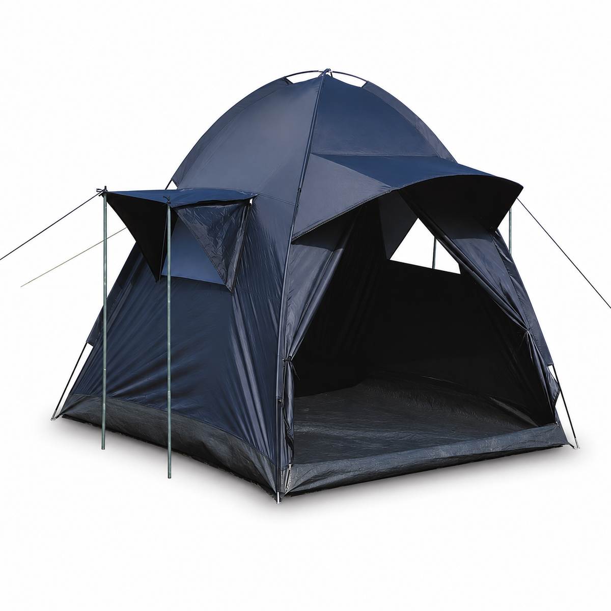 Cool Mount Dome Camping Tent - Extended Canopy & Mesh Windows - Dark Blue | 67414