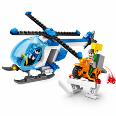 COGO Police Aerial Patrol Building Block Set - 164 Pieces - Helicopter & Motorcycle | 4149