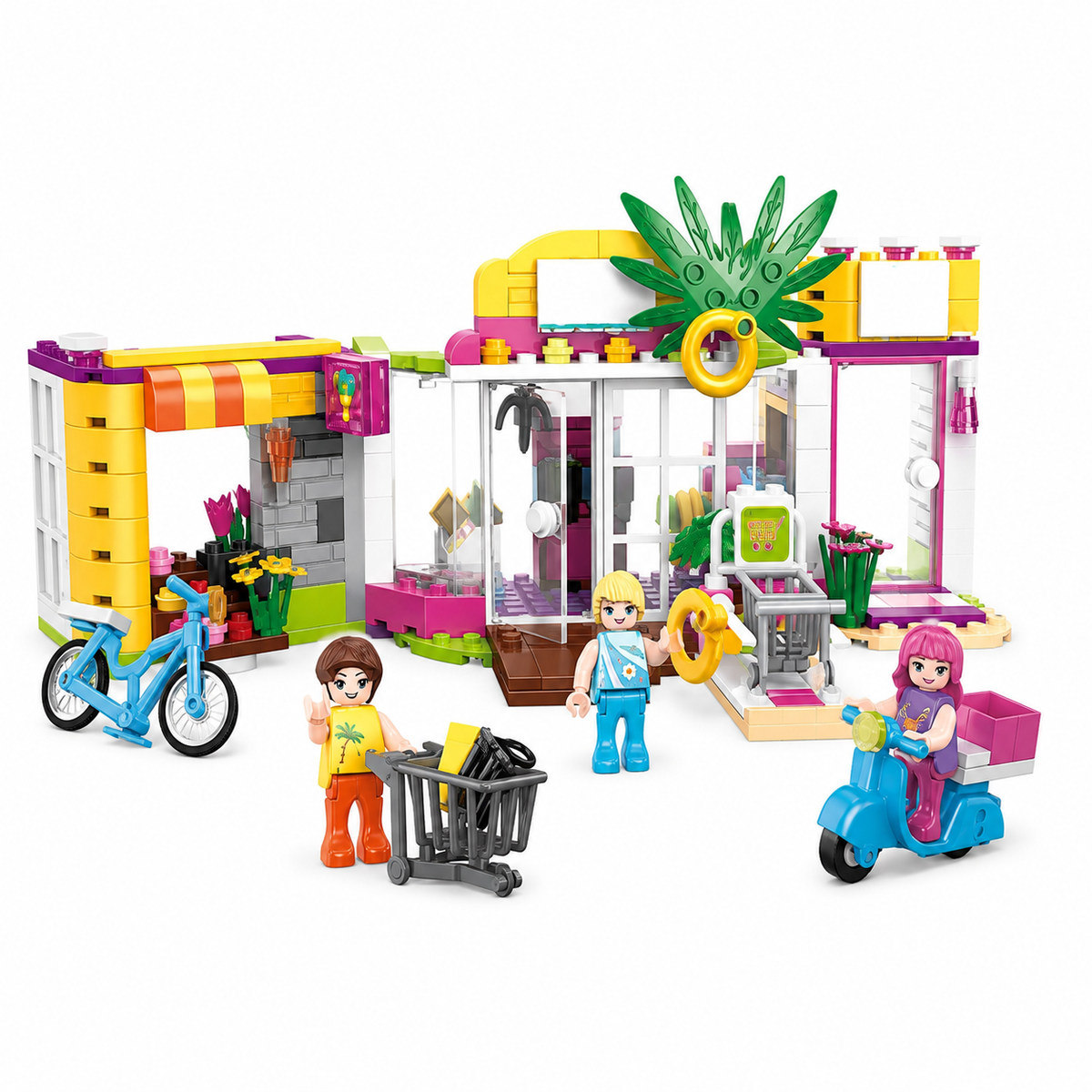 COGO Merry Days Shopping Center Building Block Set - 376 Pieces - Multicolor | 4548