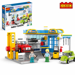 COGO Neo Town - Auto Service Center Building Block Set - 442 Pieces - 4221 / 4222