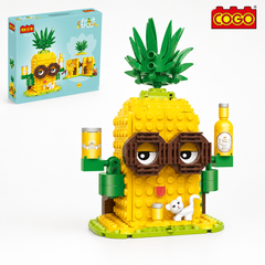 COGO Fruit Street - Pineapple Beer Store Building Block Set - 249 Pieces - 3808