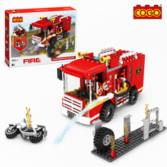 COGO - 2-in-1 Fire Rescue Truck Building Block Set - 184 Pieces - 3022-1 / 3022-3