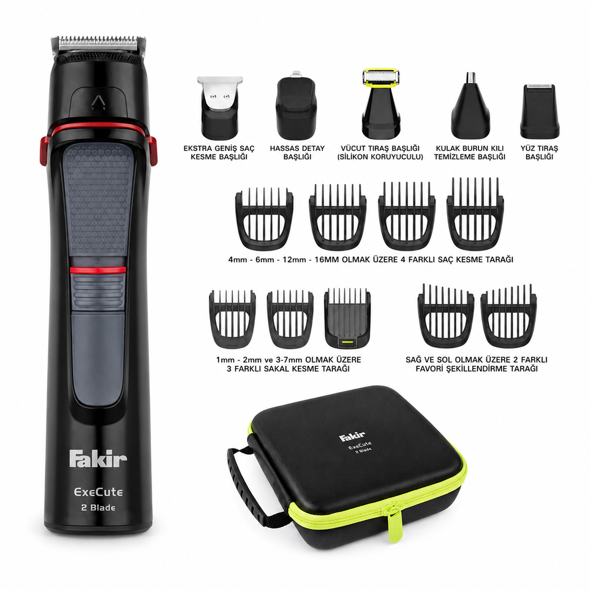 Fakir Execute 2 Blade Hair Styling Set - Black | 41004162