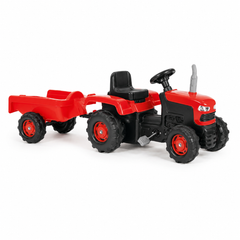 Dolu TRACTOR PEDAL OPERATED & TRAILER RED | 8153