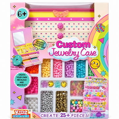 Kidz Corner Custom Jewelry Case Beads Design Set 25+ Pieces | 11590/1