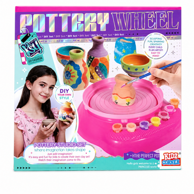 Kidz Corner Pottery Wheel Playset with Colors | KSY998