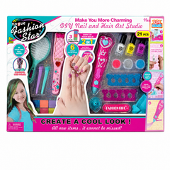 Vogue Fashion Star DIY Nail and Hair Art Studio Set 21 Pieces | 868-130