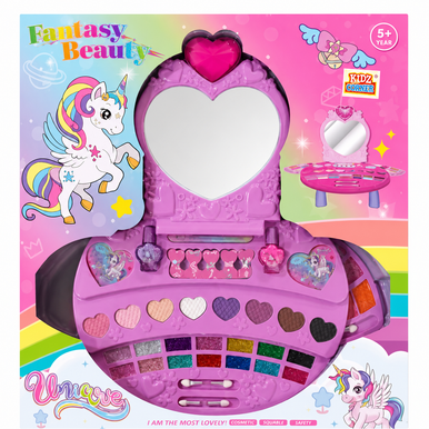 Fantasy Beauty Makeup and Nail Polish Table with Mirror | MNY-10046C