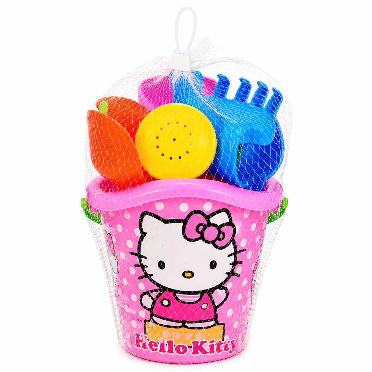 Beach Bucket with Water Can, Shovel & Molds Pink | 694/695 PINK