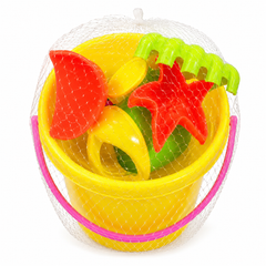 Beach Set with Bucket, Molds & Water Can Yellow | 614 YELLOW