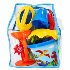 Summer Printed Beach Bucket & Molds 7pcs | JJ053