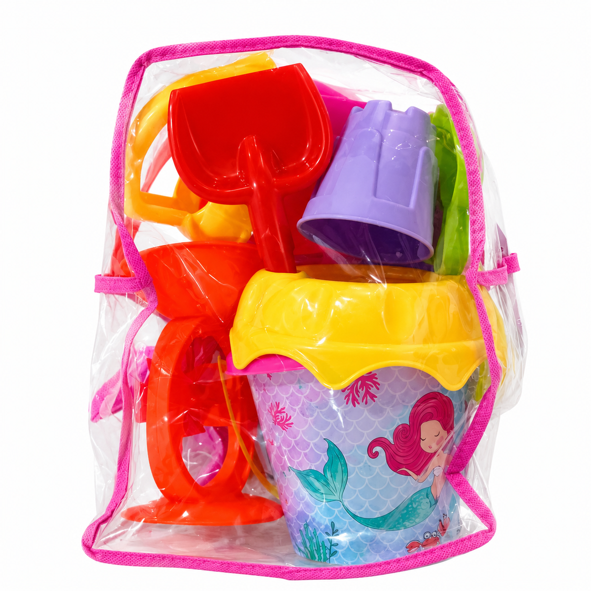 Beach Bucket, Shovel, Mold & Water Can 7pcs | JJ057