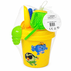 Beach Bucket with Water Can, Shovel & Sand Molds Yellow | 626/627 YELLOW