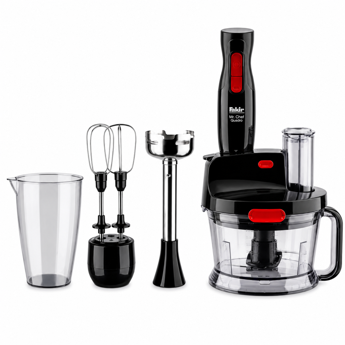 Fakir Mr Chef Quadro 1000W Blender Set with 1.5L Chopper - Black | 41002383