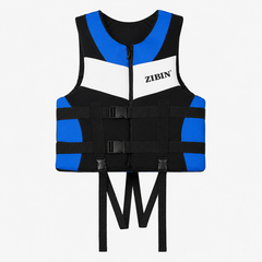 ZIBIN Life Jacket Safety Vest - Black & Blue - Size L | 585-21