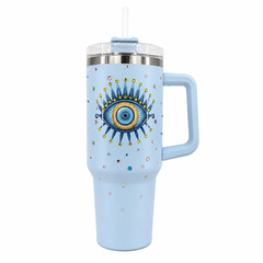 Eye Evil Stainless Steel Double Wall Vacuum Insulated Tumbler 1200ml - Baby Blue | C4074-BBL