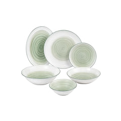 Dorsch Ripple Olive 26-Piece Porcelain Set | DH-09397