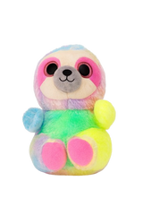 Rainbow Sloth Plush Toy - Colorful Soft Stuffed Animal with Cute Sleepy Face | 547-1