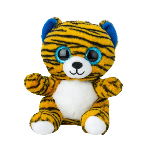 Tiger Plush Toy - Soft Striped Stuffed Animal with Blue Ears | 547-1