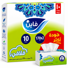 Fine Facial Tissue Fluffy 170 Sheets x 10 Pack | F0003282