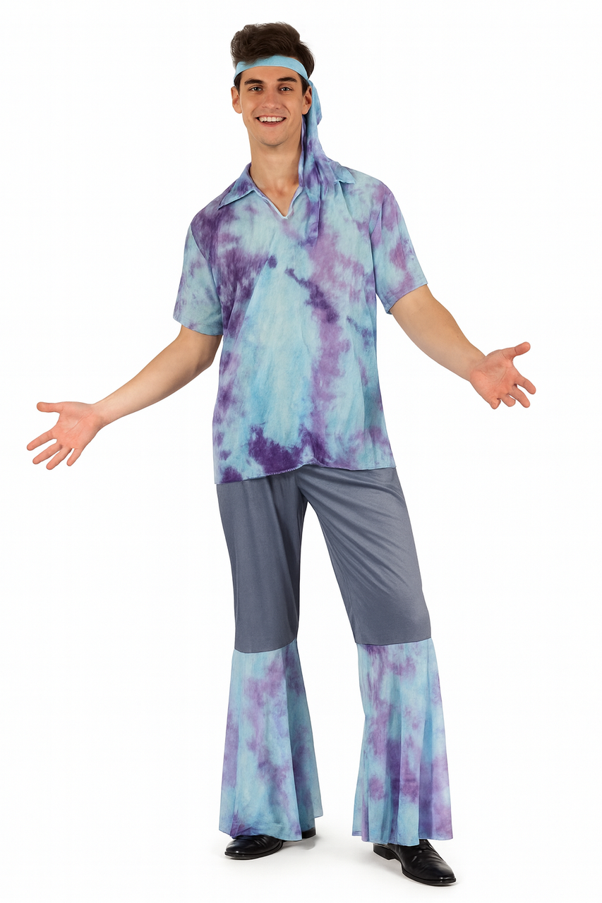 Men’s Hippie Costume (Shirt, Pants & Headband) | 99141