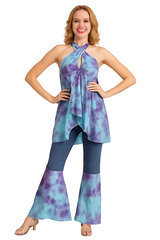 Women’s Hippie Costume (Shirt, Pants & Headband) | 99142