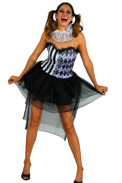 Circus Clown Costume (Dress & Neck Ruffle) | 093307