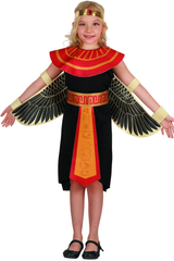 Egyptian Queen Costume (Dress, Belt, Collar, Wings, Headpiece) - Medium Size | 091253