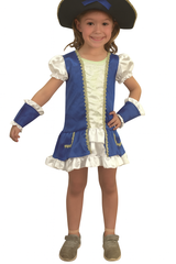 Pirate Costume (Dress, Hat, Belt, Glovelets) - Small Size (110-120 cm) | LK016-20