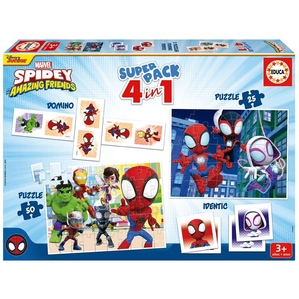 Educa Marvel Spidey & His Amazing Friends Super Pack 4 في 1 | 19682