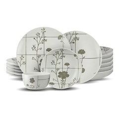 Dorsch Flora Grey 24-Piece Stoneware Set | DH-09393
