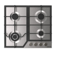SUPER CHEF Hob 60 Cm 4 Gas Burners Cast Iron Inox | DH-60 4G INX