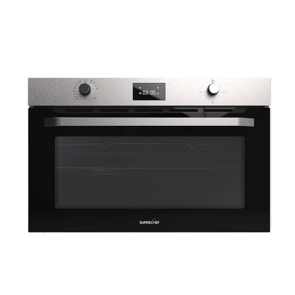 SUPER CHEF Oven 90 Cm Gas Gas + Fan Inox | DO-90 GGF INX