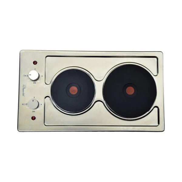 SUPER CHEF HOB DOMINO 30CM 2ELETRIC STAINLESS STEEL | DOMINO 2 ELECTRIC STS
