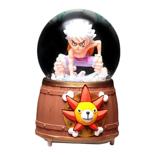 One Piece Gear 5 Luffy Decorative Snow Globe - White Hair | Z1203