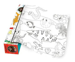 Sea Creatures Jumbo Coloring Roll with 12 Pencils | J201