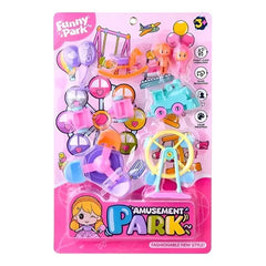 Funny Park Amusement Playset with Train & Ferris Wheel | HS013-1