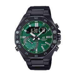 Casio Edifice Men Connected Analog-Digital Watch - Black Green | ECB-10DC-3ADF
