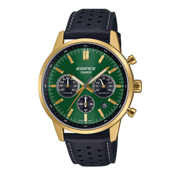 Casio Edifice Men Chronograph Watch - Black Green | EFR-575CL-3ADF