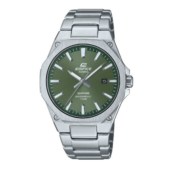 Casio Edifice Men Analog Watch - Green Silver | EFR-S108D-3AVUDF