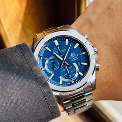 Casio Edifice SLIM Men Chronograph Watch - Blue Silver | EFR-S567D-2AVUDF
