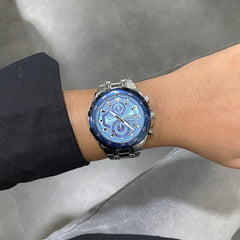 Casio Edifice Men Chronograph Watch - Blue Silver | EFR-539DE-2AVUDF