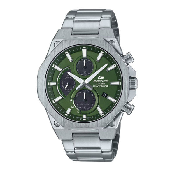 Casio Edifice Men Solar Chronograph Watch - Green Silver | EFS-S570D-3AUDF
