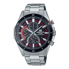 Casio Edifice SLIM Men Solar Chronograph Watch - Silver Black | EFS-S610DB-1AVUDF