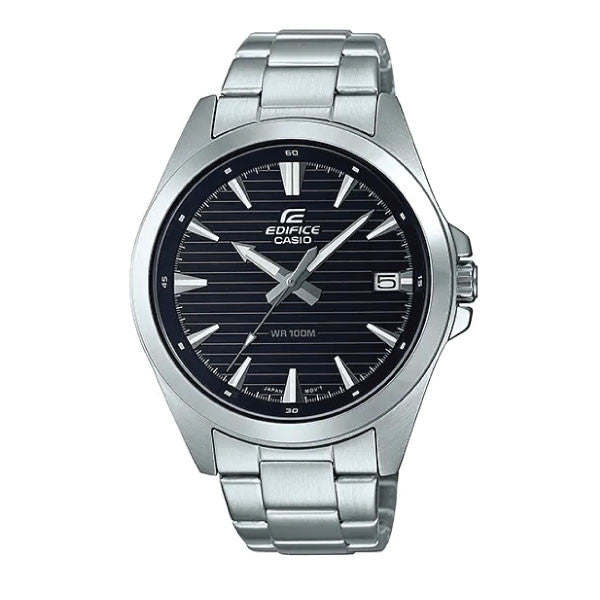 Casio Edifice Men Analog Watch - Silver Black | EFV-140D-1AVUDF