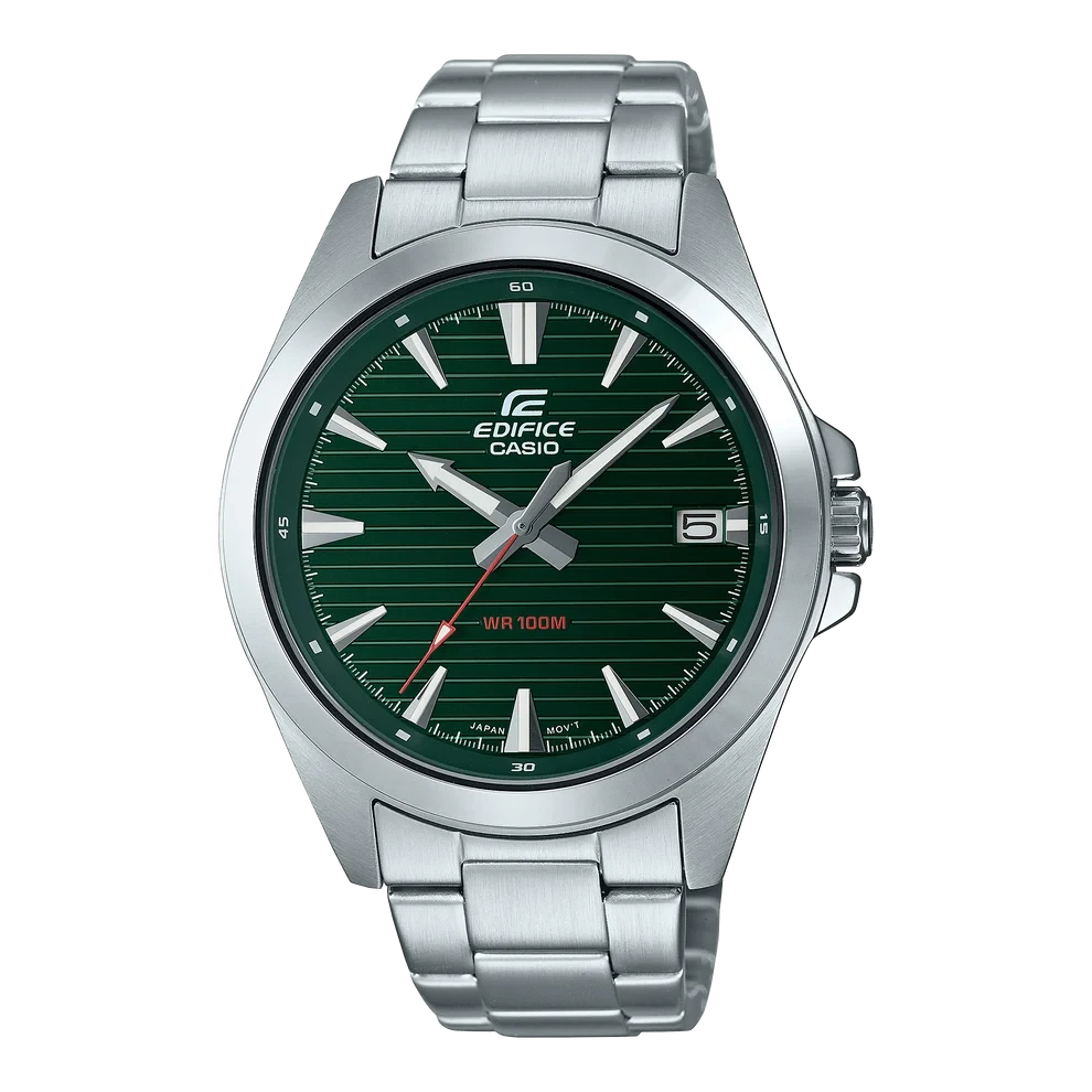 Casio Edifice Men Analog Watch - Silver Green | EFV-140D-3AVUDF