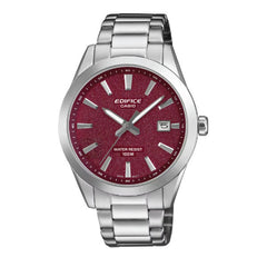 Casio Edifice Men Analog Watch - Red Silver | EFV-160D-4AVDF