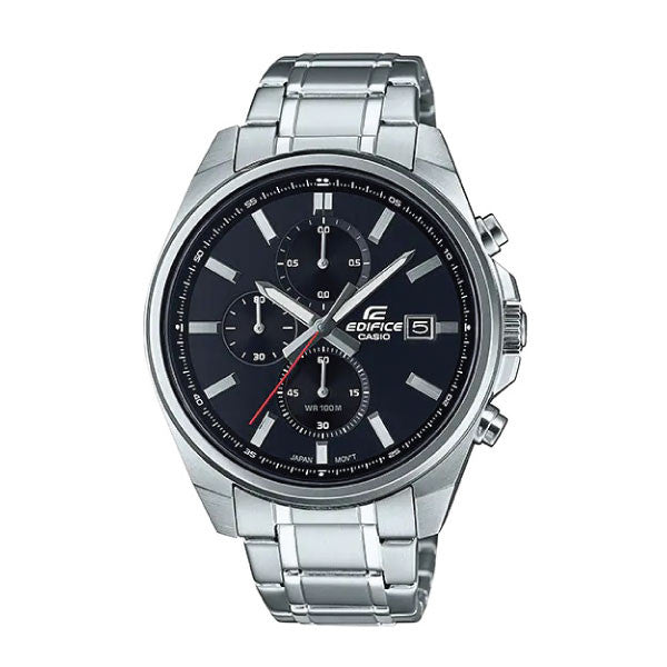 Casio Edifice Men Chronograph Watch - Silver Black | EFV-610D-1AVUDF